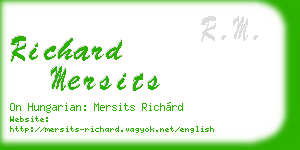 richard mersits business card